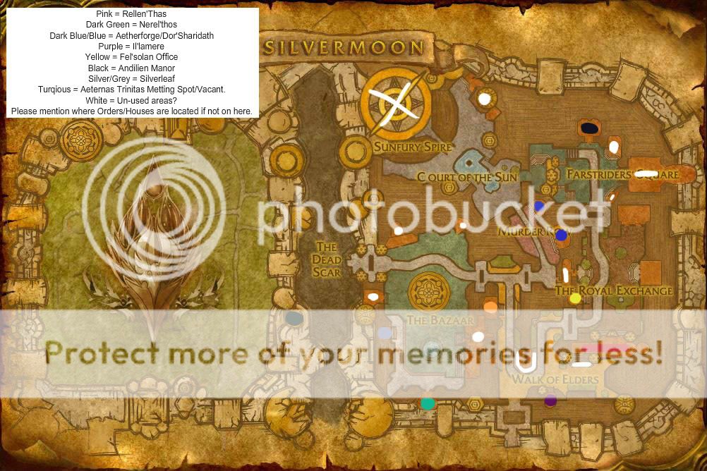 Map of What's Where In Silvermoon Suncrown